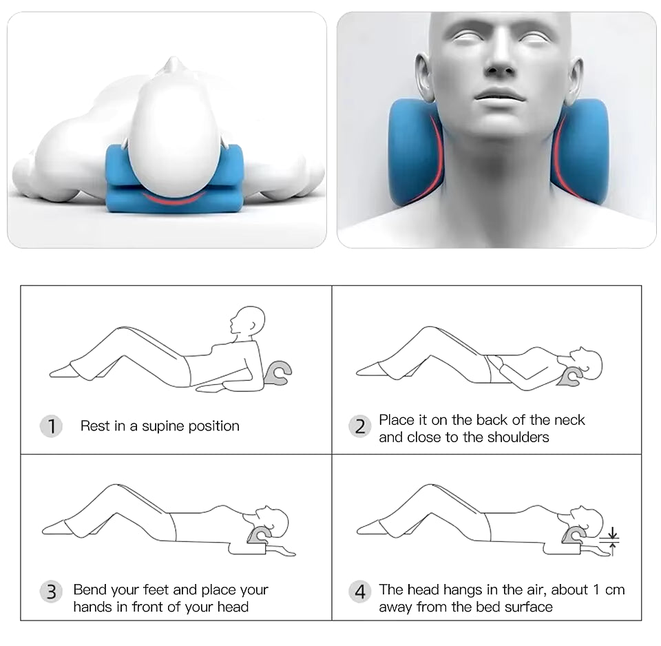 Cervical Massage Pillow U-Shaped Pillow Gravity Shiatsu Cervical Massage Pillow Neck & Shoulder Stretch Neck Relaxation