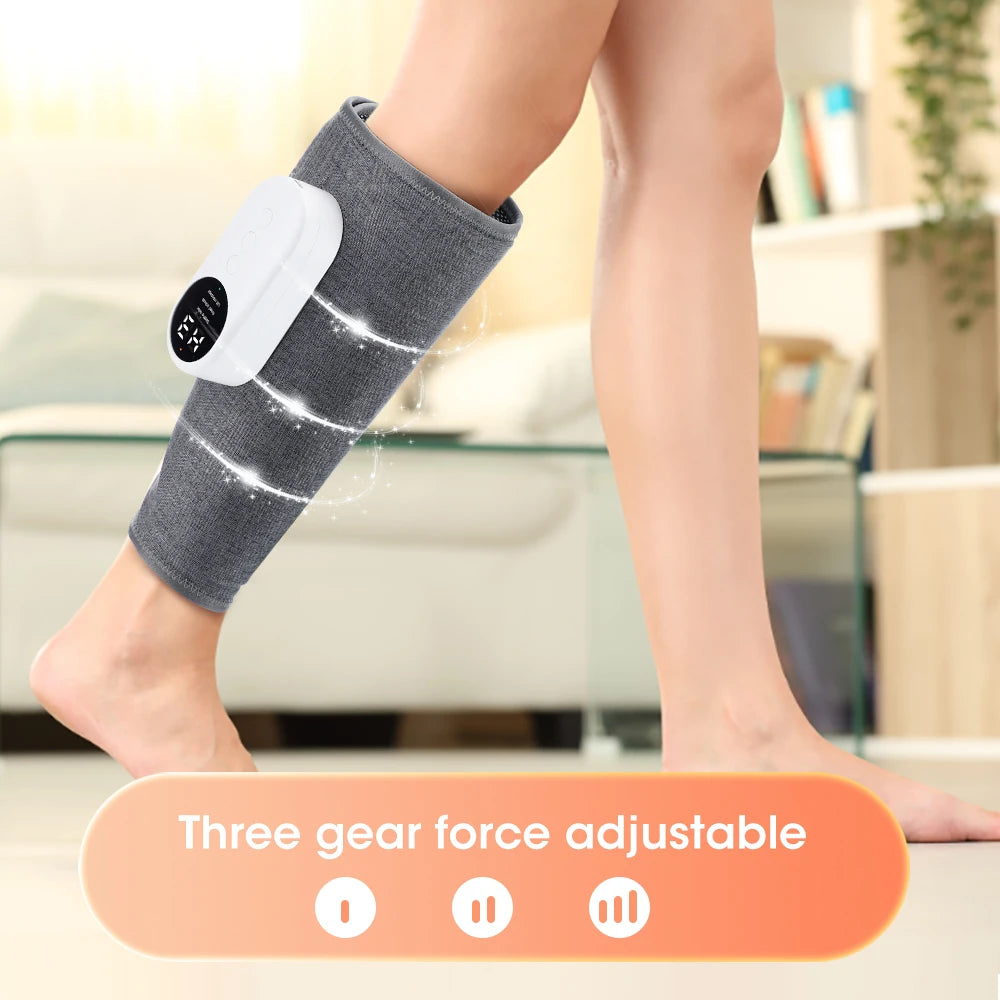 Electric Leg Massager Charging Calf Air Compression Massager with Three Massage Modes Thigh and Knee 360° All-Round Packag