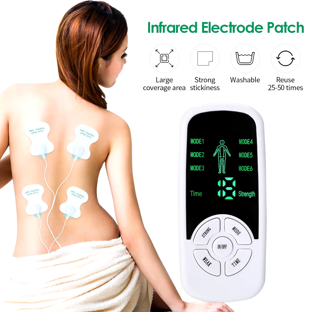 EMS Electric Muscle Therapy Stimulator 6 Modes Tens Unit Machine Meridian Physiotherapy Pulse Abdominal Prostate Body Massager