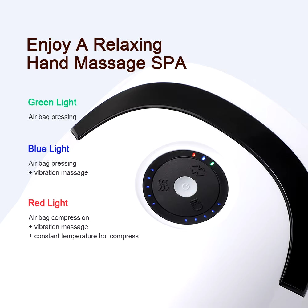 Hand Massager Machine for Wrist Arthritis Pain Relief Vibartion Heat and Pressure Acupoint Physiotherapy Palms Hand Shiatsu