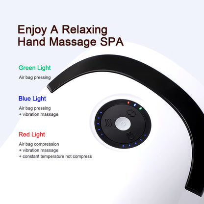 Hand Massager Machine for Wrist Arthritis Pain Relief Vibartion Heat and Pressure Acupoint Physiotherapy Palms Hand Shiatsu