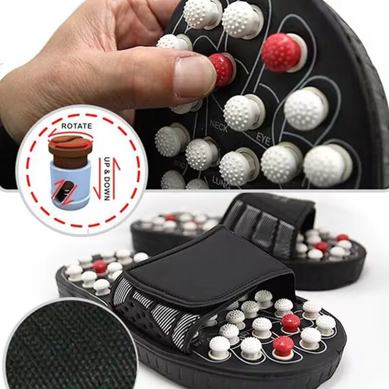 Acupoint Massage Slippers Therapy Massager Shoes for Feet Unisex Home Flip Flop Health Care Medical Rotating Foot Massager Shoes