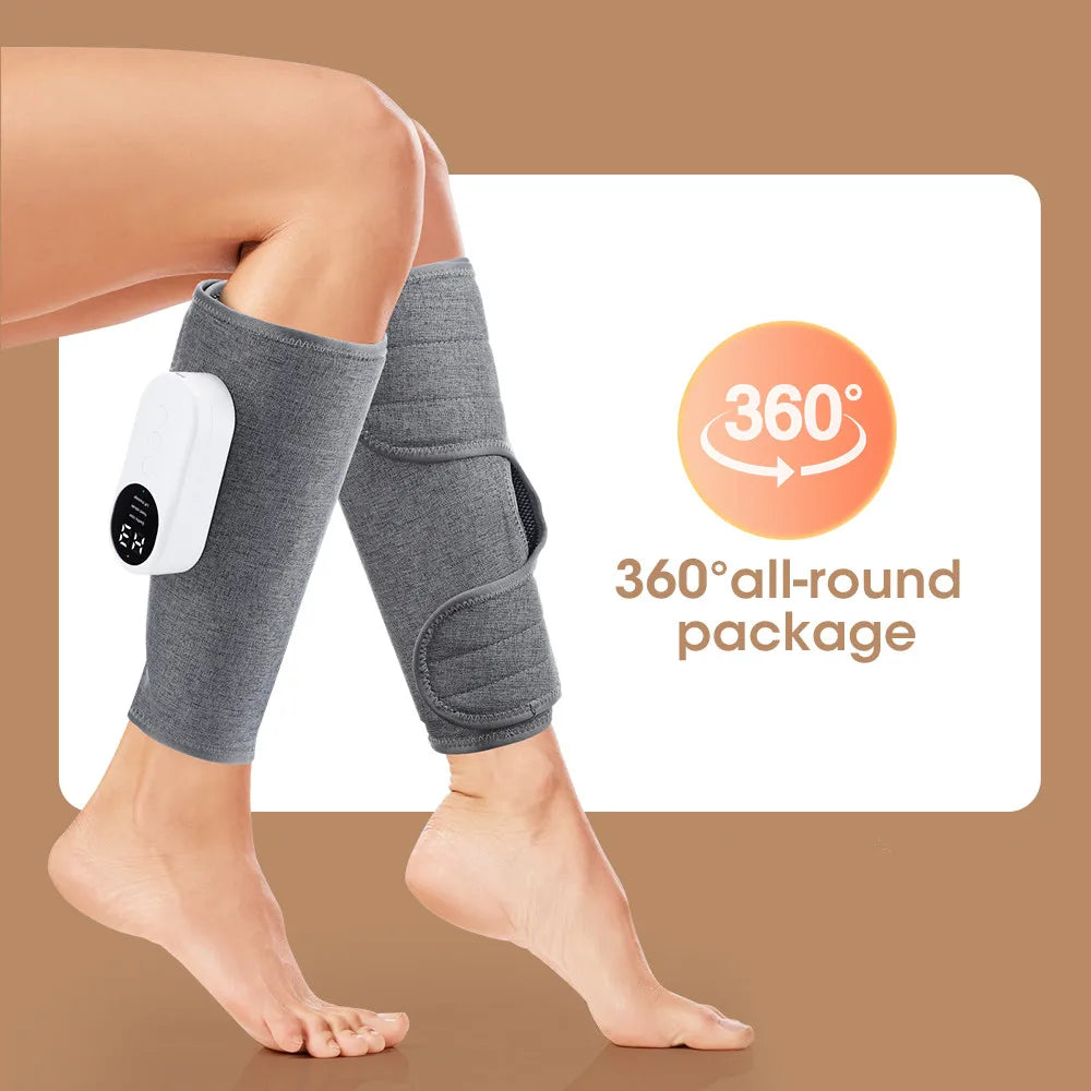 Electric Leg Massager Charging Calf Air Compression Massager with Three Massage Modes Thigh and Knee 360° All-Round Packag